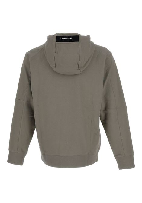 felpa diagonal raised fleece hood lens uomo grigia C.P. COMPANY | 19CMSS714A-005086W356